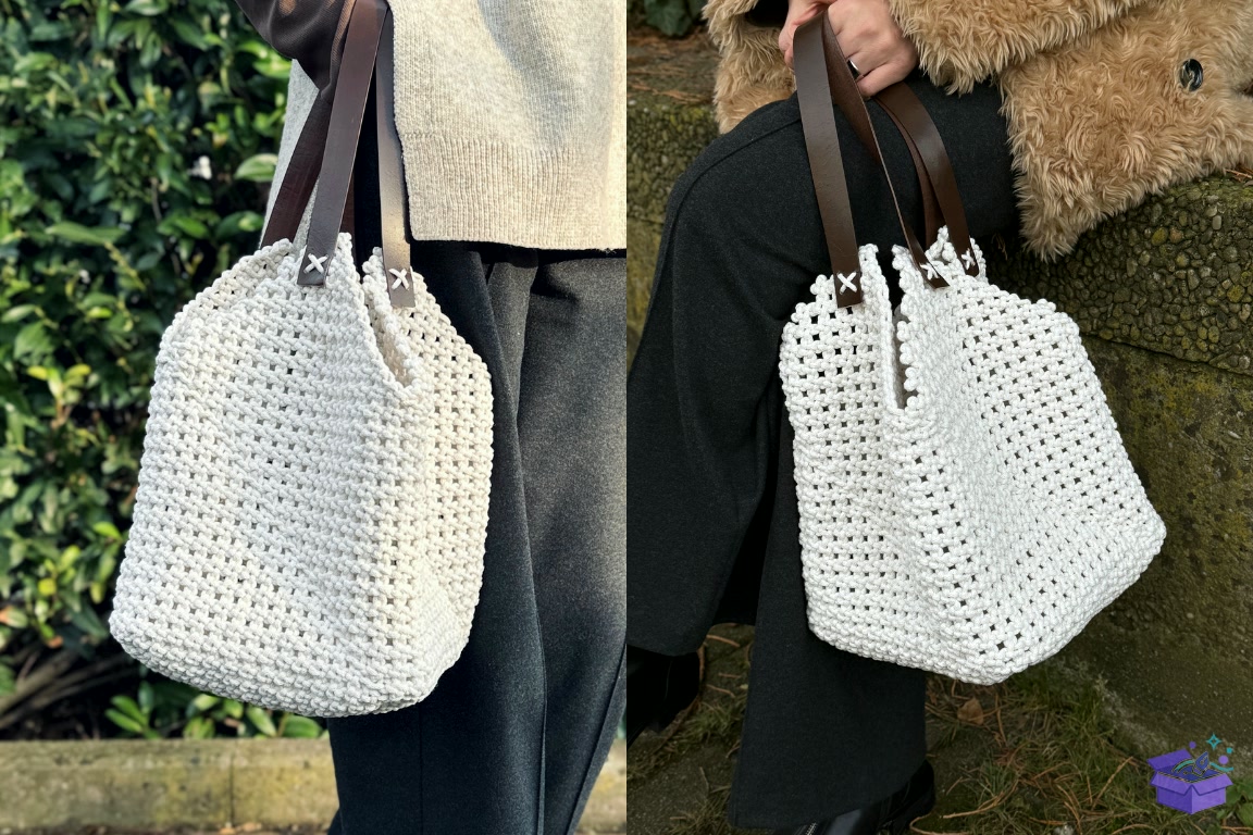 Macrame Tote Bag PDF Desen - 3D Baskı ve Model Dosyası (STL, OBJ, 3MF) - El İşi & Zanaat İndir (STL, OBJ, 3MF)