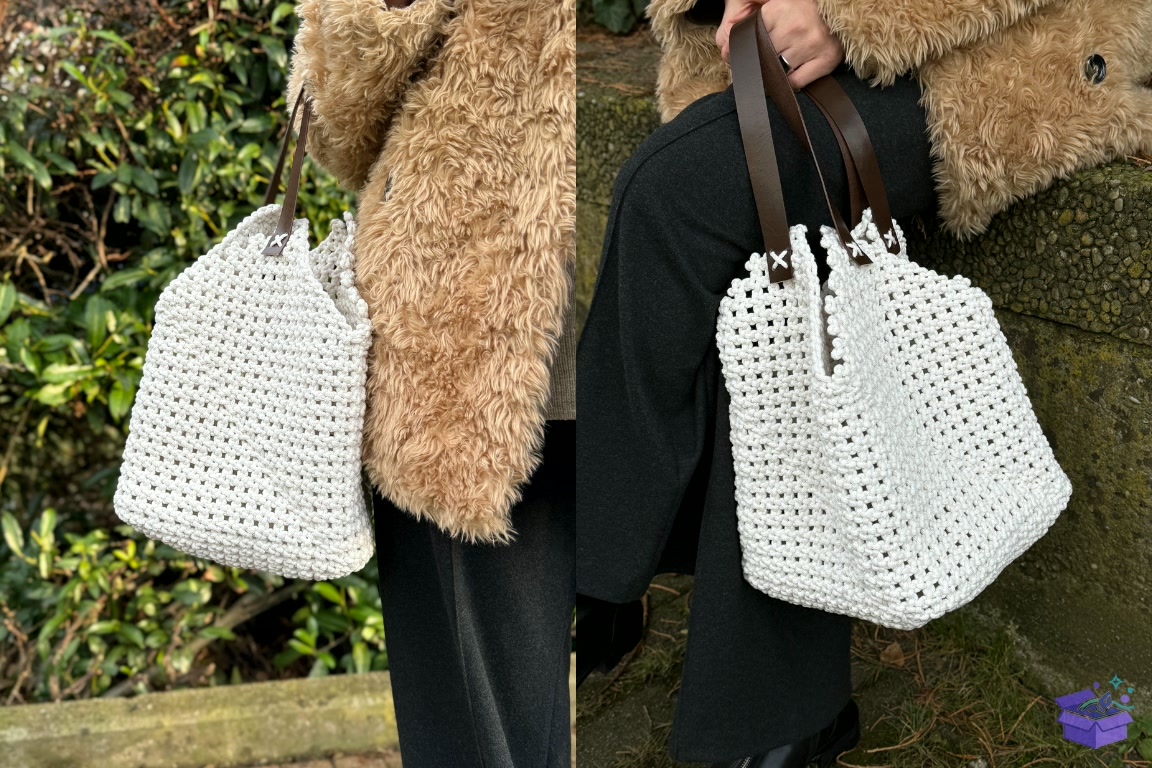 Macrame Tote Bag PDF Desen - 3D Baskı ve Model Dosyası (STL, OBJ, 3MF) - detaylı önizleme 2