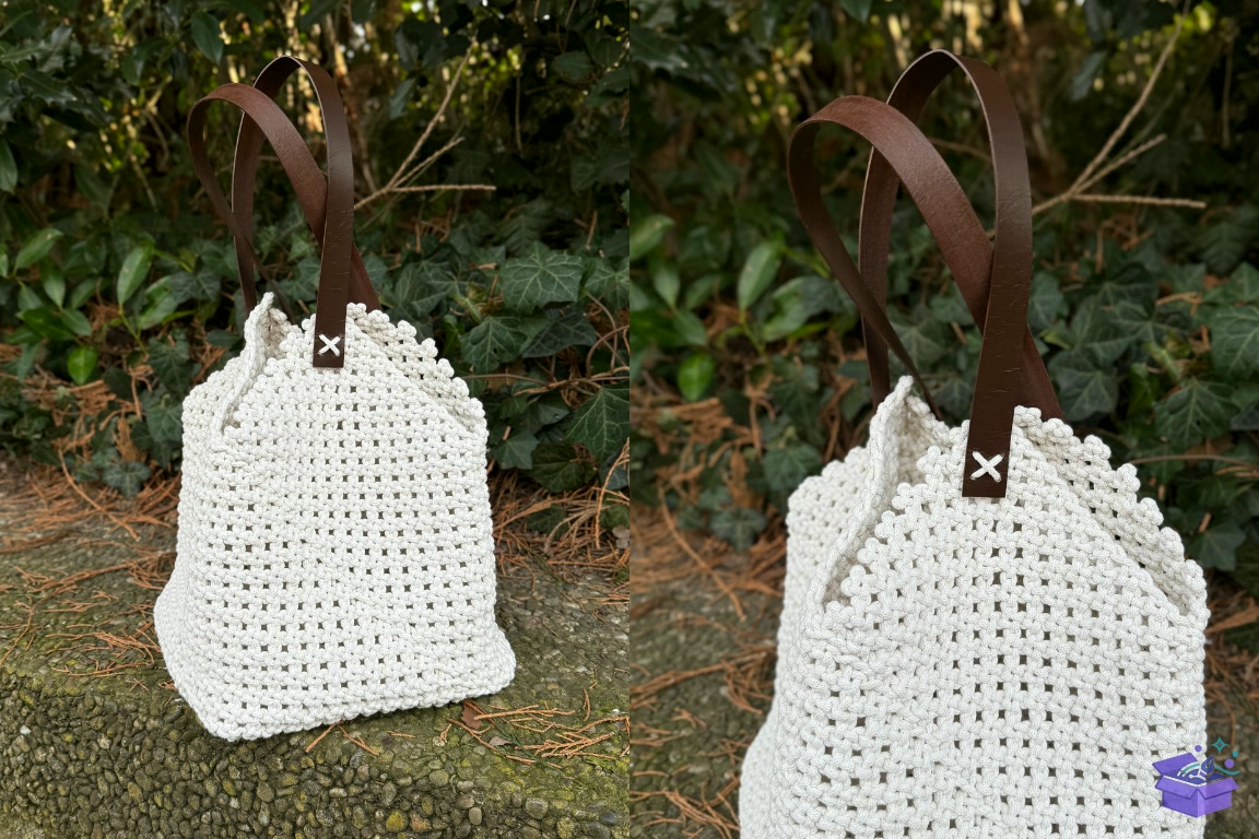 Macrame Tote Bag PDF Desen - 3D Baskı ve Model Dosyası (STL, OBJ, 3MF) - detaylı önizleme 3