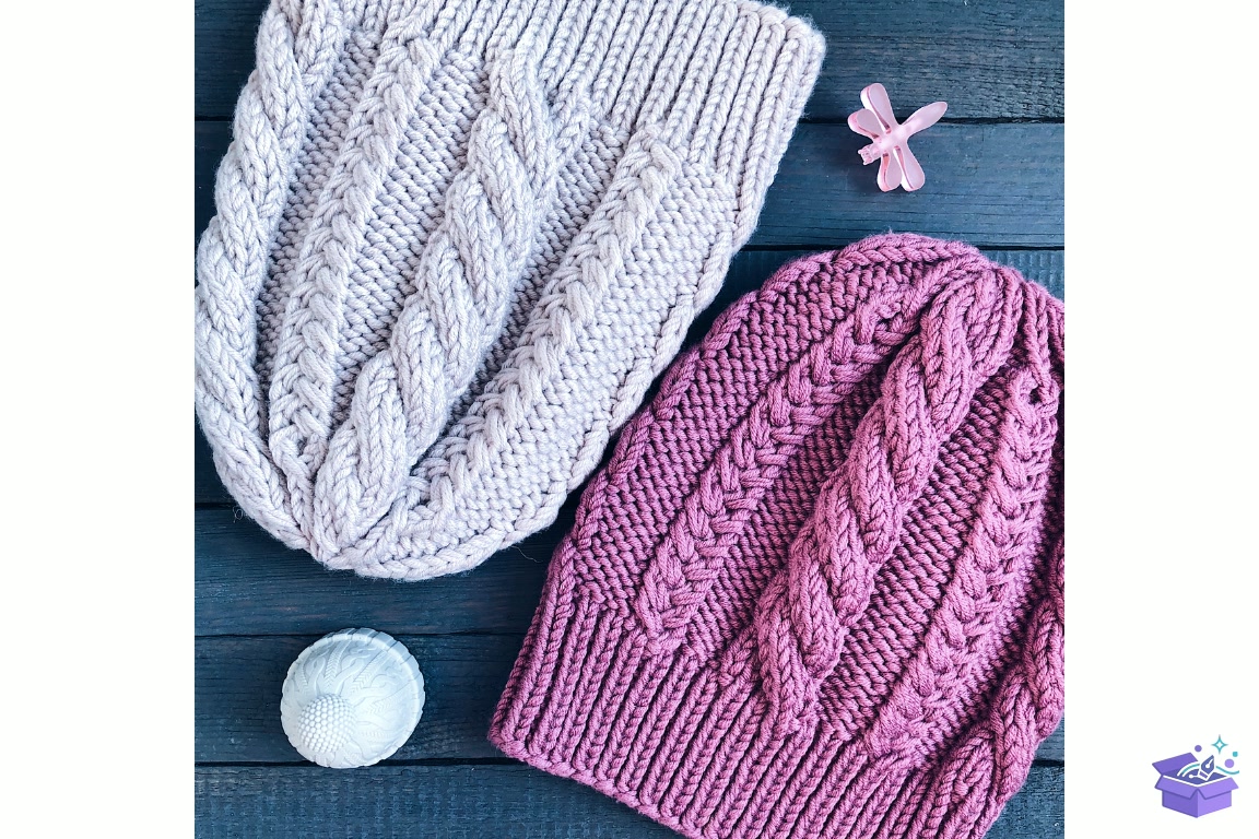 Greta Beanie Knitting Desen - El İşi ve Kesim Dosyası (SVG, DXF, EPS, PNG) - detaylı önizleme 3