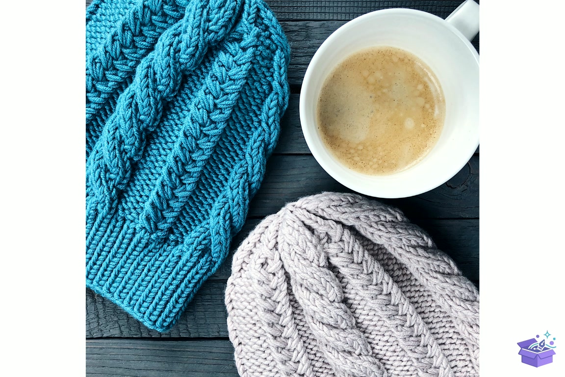Greta Beanie Knitting Desen - El İşi ve Kesim Dosyası (SVG, DXF, EPS, PNG) - detaylı önizleme 5