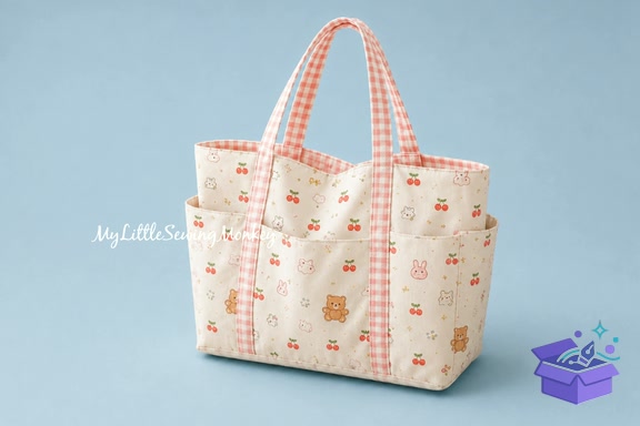 Multi Pocket Tote Bag Sewing Desen PDF - El İşi ve Kesim Dosyası (SVG, DXF, EPS, PNG) - El İşi & Zanaat İndir (DXF, SVG, EPS)