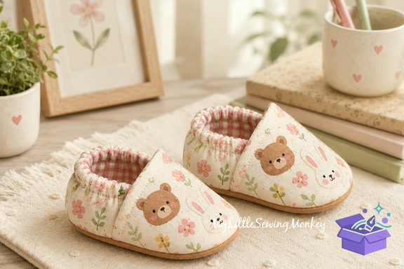 Baby Shoes Sewing Desen Baby Booties - El İşi ve Kesim Dosyası (SVG, DXF, EPS, PNG) - detaylı önizleme 3