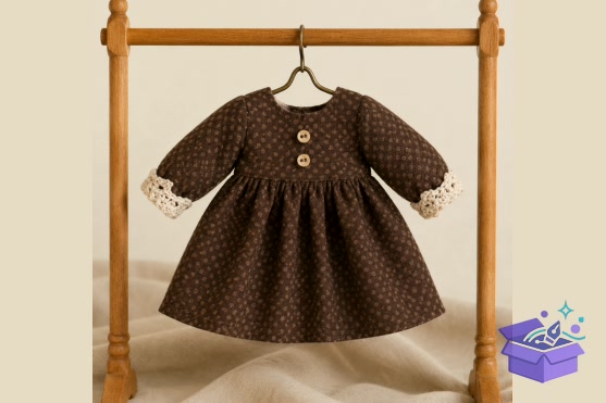 Doll Clothes Sewing Desen PDF - Makine Nakış Deseni (SVG, DXF, EPS, PNG) - detaylı önizleme 5