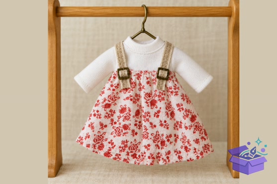 Doll Clothes Sewing Desen PDF - Makine Nakış Deseni (SVG, DXF, EPS, PNG) - detaylı önizleme 6