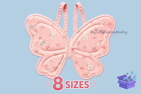 Fairy Wings Sewing Desen Kelebek - El İşi ve Kesim Dosyası (SVG, DXF, EPS, PNG) - El İşi & Zanaat İndir (DXF, SVG, AI)