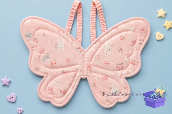 Fairy Wings Sewing Desen Kelebek - El İşi ve Kesim Dosyası (SVG, DXF, EPS, PNG) - detaylı önizleme 2