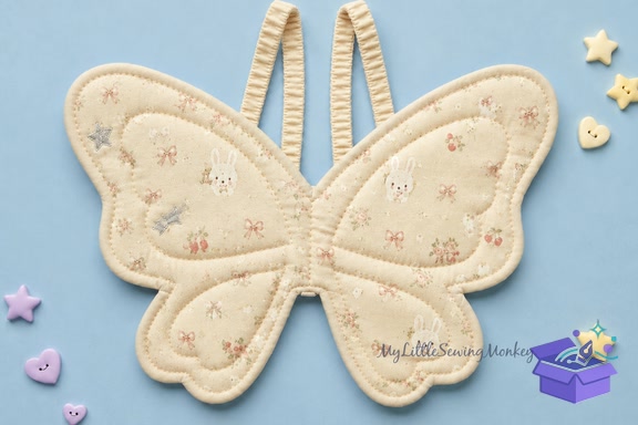 Fairy Wings Sewing Desen Kelebek - El İşi ve Kesim Dosyası (SVG, DXF, EPS, PNG) - detaylı önizleme 4