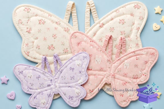 Fairy Wings Sewing Desen Kelebek - El İşi ve Kesim Dosyası (SVG, DXF, EPS, PNG) - detaylı önizleme 5