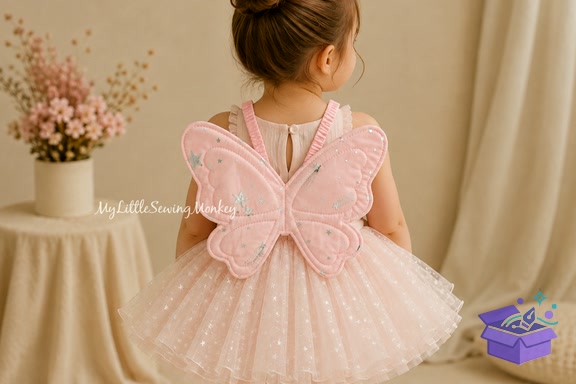 Fairy Wings Sewing Desen Kelebek - El İşi ve Kesim Dosyası (SVG, DXF, EPS, PNG) - detaylı önizleme 6