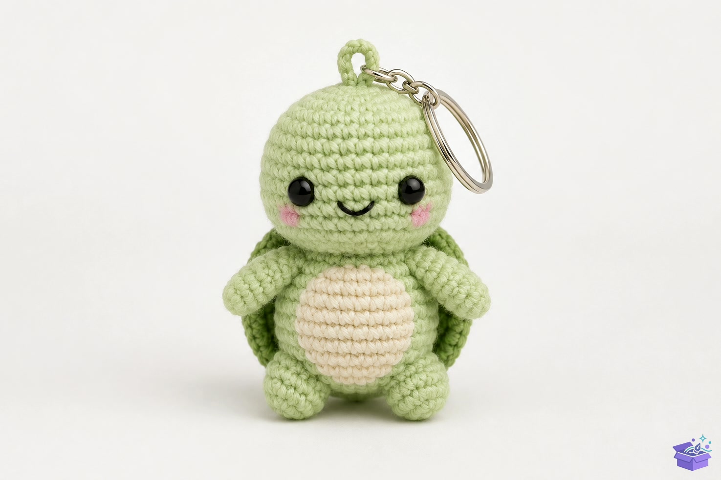 Cute Crochet Turtle Keyring Desen PDF - El İşi ve Kesim Dosyası (SVG, DXF, EPS, PNG) - El İşi & Zanaat İndir (DXF, SVG, EPS)