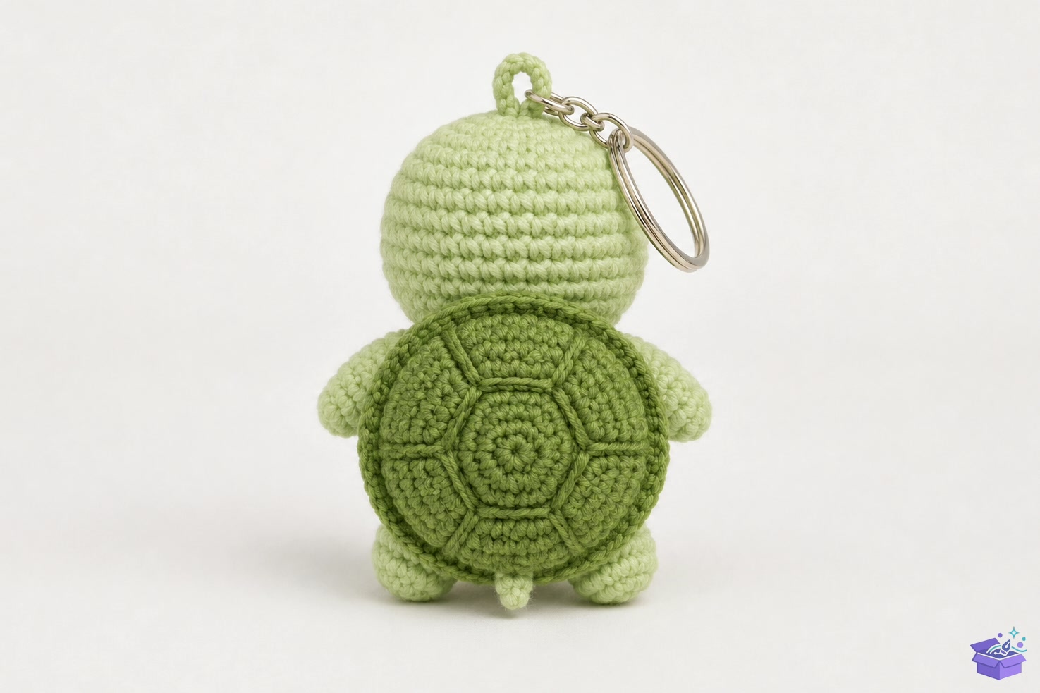 Cute Crochet Turtle Keyring Desen PDF - El İşi ve Kesim Dosyası (SVG, DXF, EPS, PNG) - detaylı önizleme 2