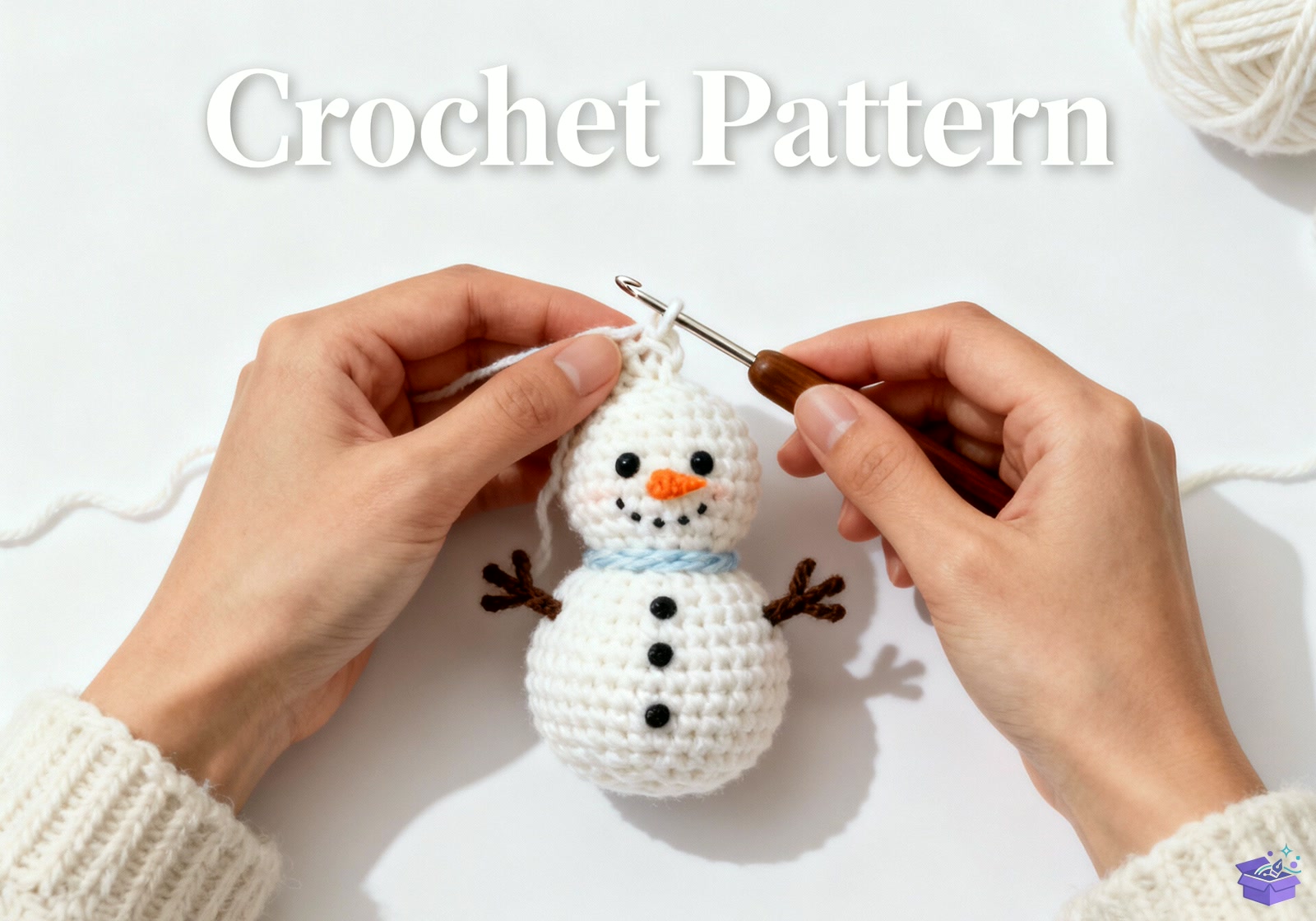 Amigurumi Snowman Crochet Desen - El İşi ve Kesim Dosyası (SVG, DXF, EPS, PNG) - detaylı önizleme 2