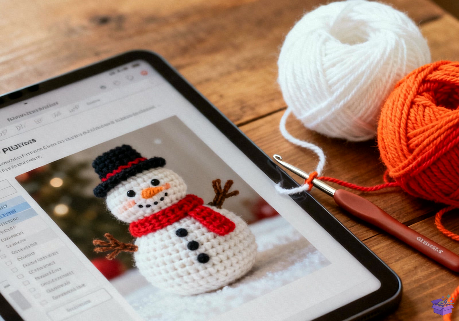 Amigurumi Snowman Crochet Desen - El İşi ve Kesim Dosyası (SVG, DXF, EPS, PNG) - detaylı önizleme 3