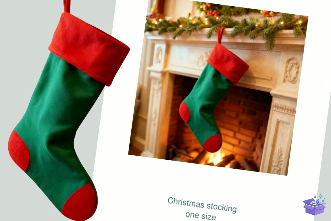 Yılbaşı Stocking Sewing Desen - El İşi ve Kesim Dosyası (SVG, DXF, EPS, PNG) - detaylı önizleme 2