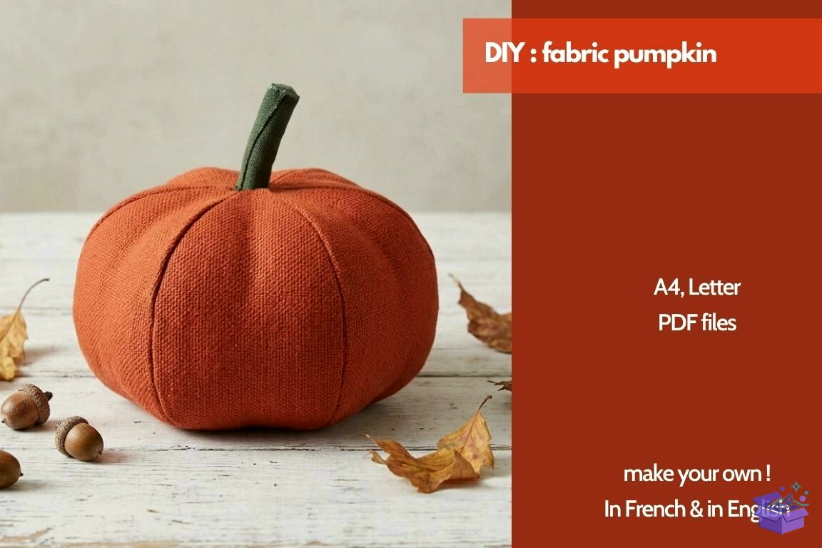 Fabric Pumpkin Sewing Tutorial - El İşi ve Kesim Dosyası (SVG, DXF, EPS, PNG) - El İşi & Zanaat İndir (DXF, SVG, EPS)