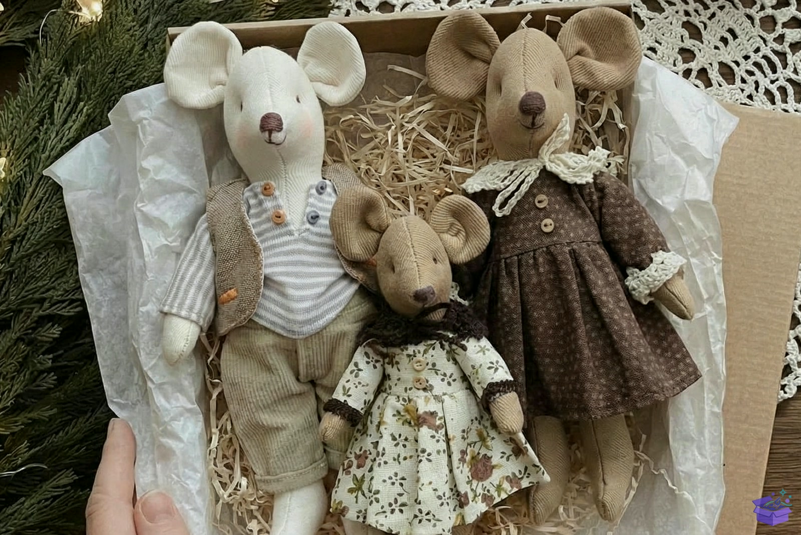 Mouse Family Sewing Desen - El İşi ve Kesim Dosyası (SVG, DXF, EPS, PNG) - El İşi & Zanaat İndir (DXF, SVG, EPS)