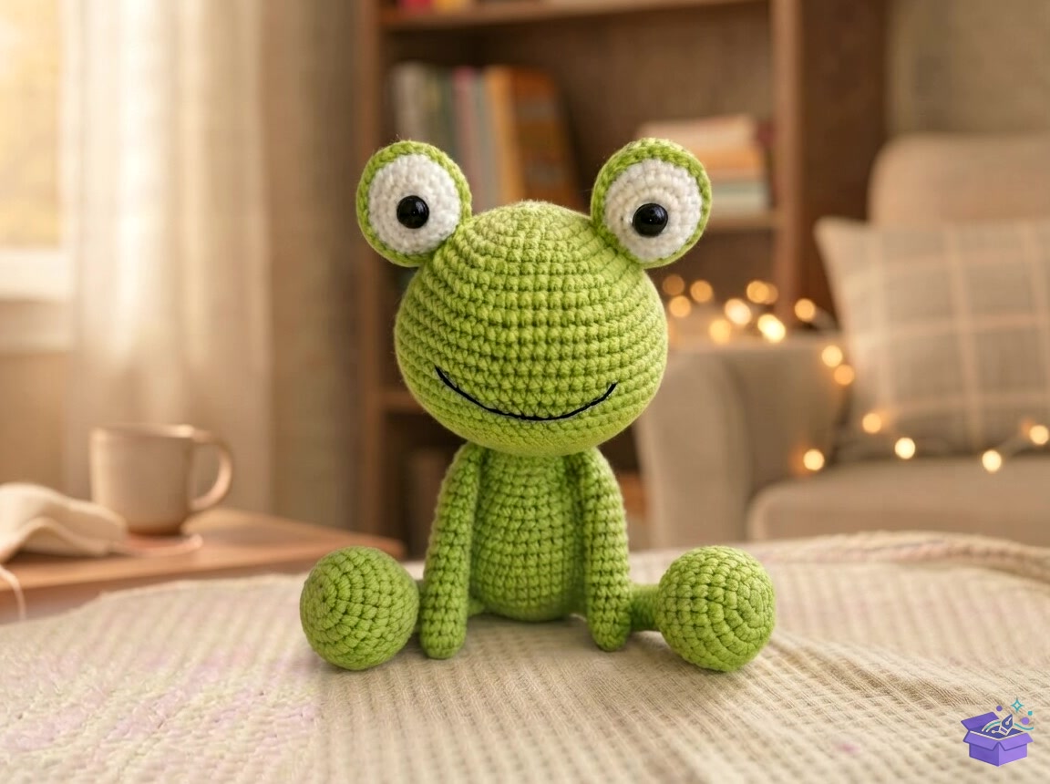 Clover Frog Crochet Desen - El İşi ve Kesim Dosyası (SVG, DXF, EPS, PNG) - detaylı önizleme 3