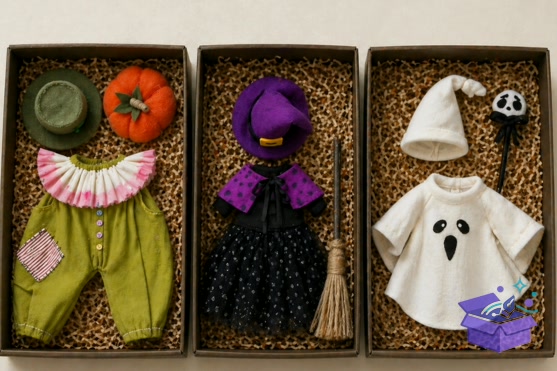 Cadılar Bayramı Doll Clothes Desen PDF - El İşi ve Kesim Dosyası (SVG, DXF, EPS, PNG) - detaylı önizleme 6
