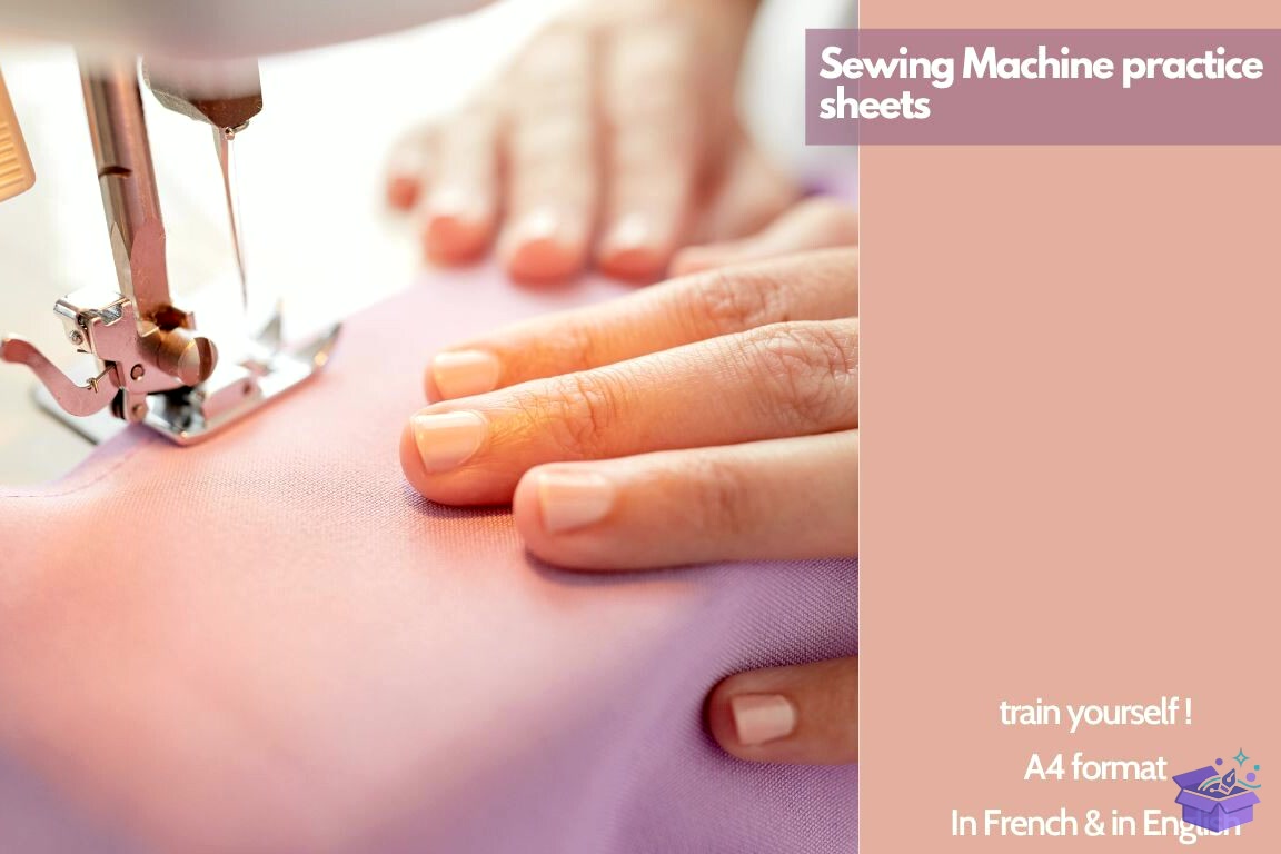 Sewing Machine Practice Sheets - El İşi ve Kesim Dosyası (SVG, DXF, EPS, PNG) - detaylı önizleme 4