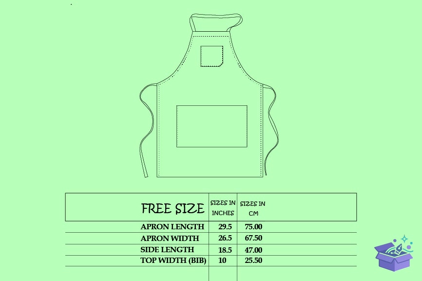 Denim Bib Apron PDF Sewing Desen - El İşi ve Kesim Dosyası (SVG, DXF, EPS, PNG) - detaylı önizleme 2