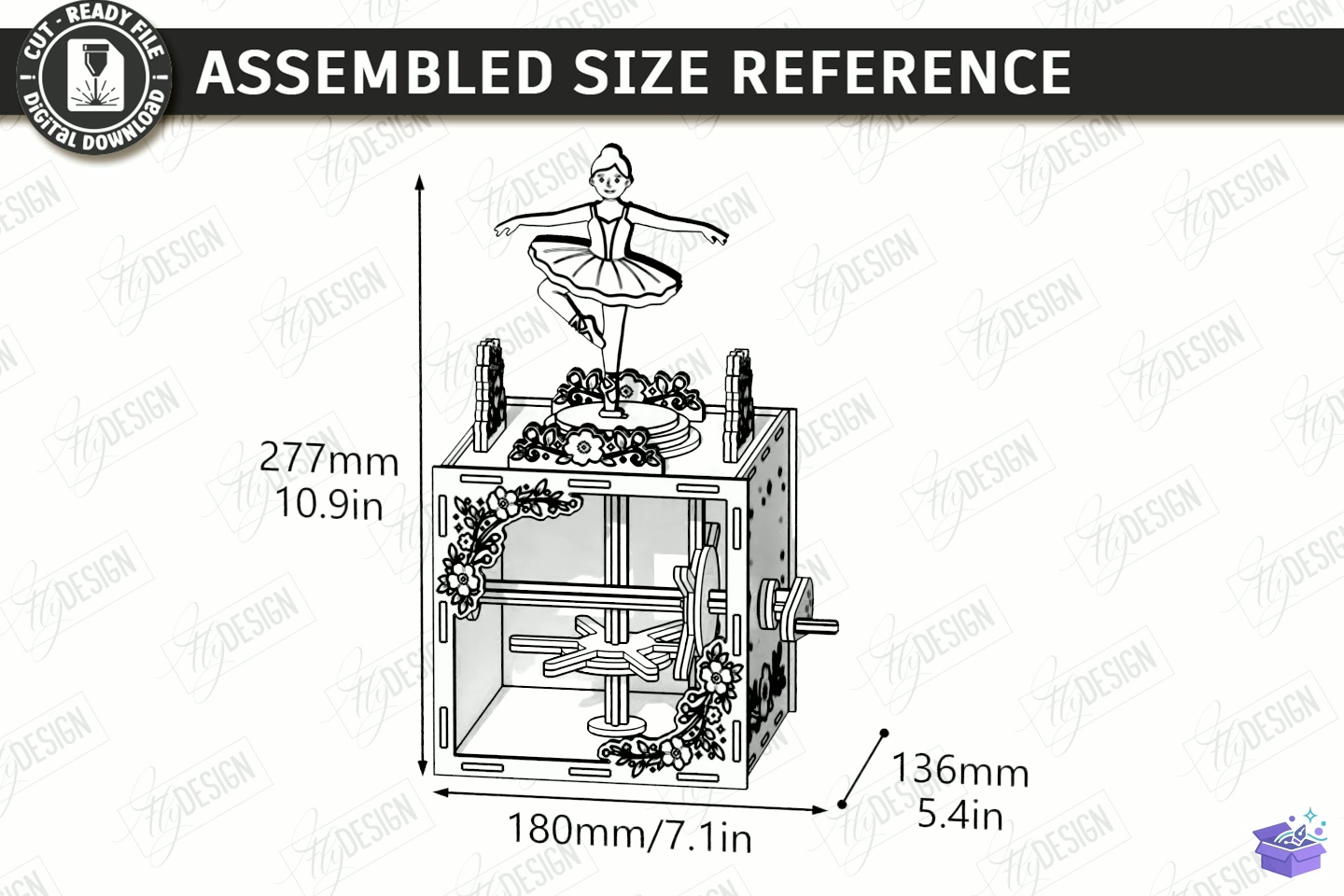 Ahşap Kinetic Oyuncak Lazer Kesim - 3D Baskı ve Model Dosyası (STL, OBJ, 3MF) - detaylı önizleme 3