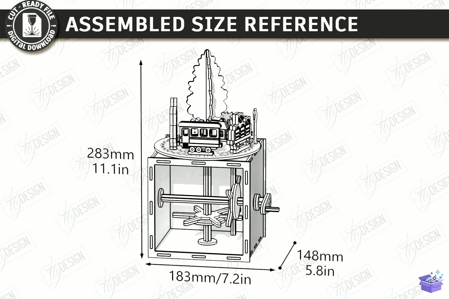 Ahşap Kinetic Oyuncak Lazer Kesim - 3D Baskı ve Model Dosyası (STL, OBJ, 3MF) - detaylı önizleme 4