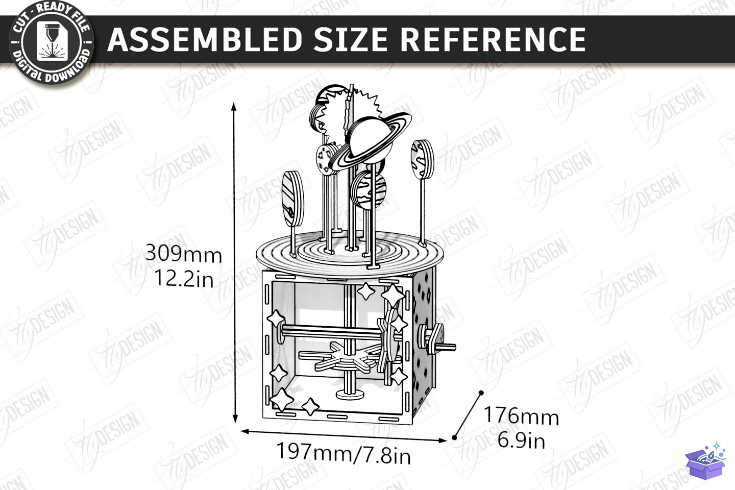 Ahşap Kinetic Oyuncak Lazer Kesim - 3D Baskı ve Model Dosyası (STL, OBJ, 3MF) - detaylı önizleme 5
