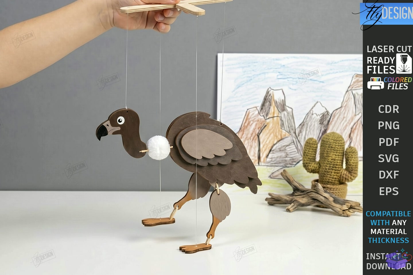 String Marionette Puppet Laser - 3D Baskı ve Model Dosyası (STL, OBJ, 3MF) - detaylı önizleme 4