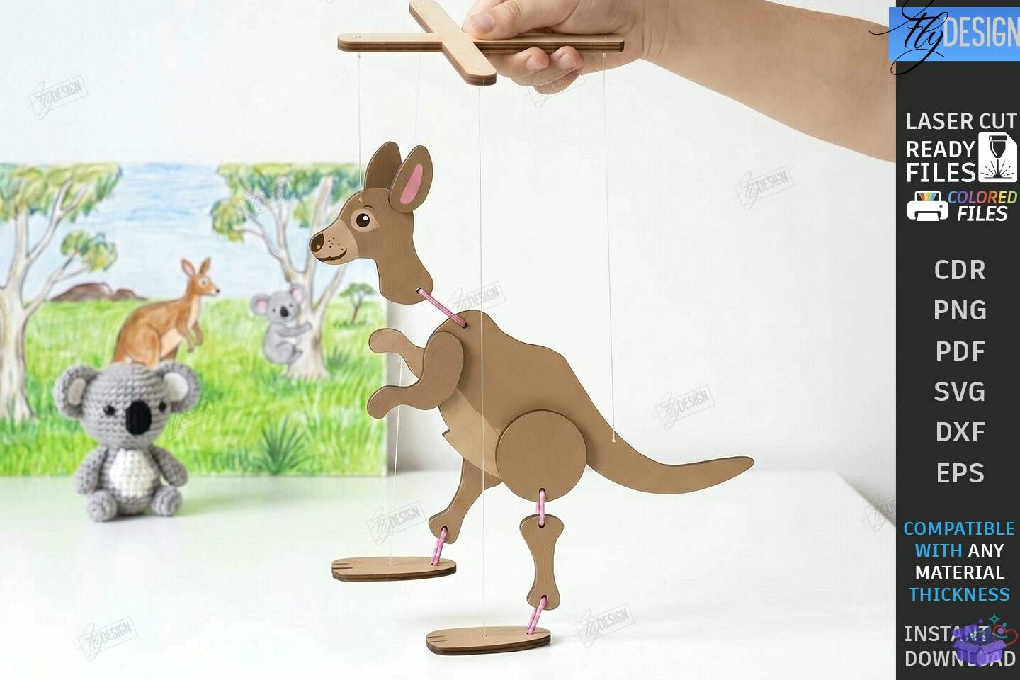 String Marionette Puppet Laser - 3D Baskı ve Model Dosyası (STL, OBJ, 3MF) - detaylı önizleme 5