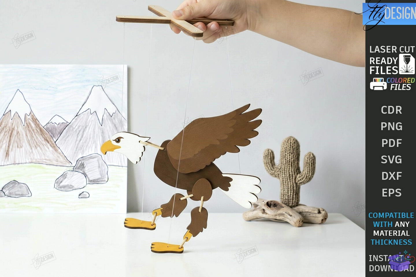 String Marionette Puppet Laser - 3D Baskı ve Model Dosyası (STL, OBJ, 3MF) - detaylı önizleme 6