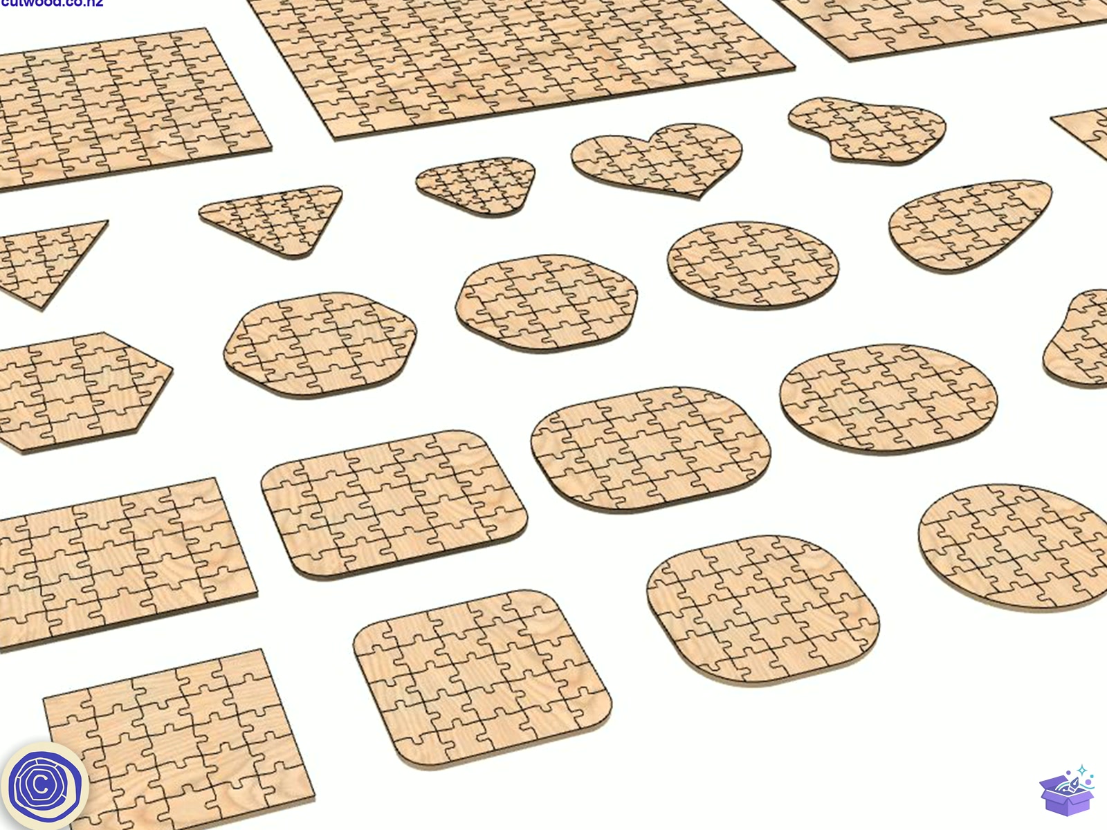 Ahşap Yapboz - El İşi ve Kesim Dosyası (SVG, DXF, EPS, PNG) - detaylı önizleme 2