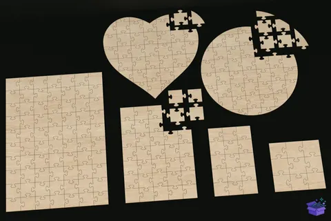 Ahşap Yapboz (Jigsaw) - Lazer Kesim ve Çizim Dosyası (SVG, DXF, EPS, AI, PDF) - Lazer Kesim Dosyaları İndir (DXF, SVG, AI)