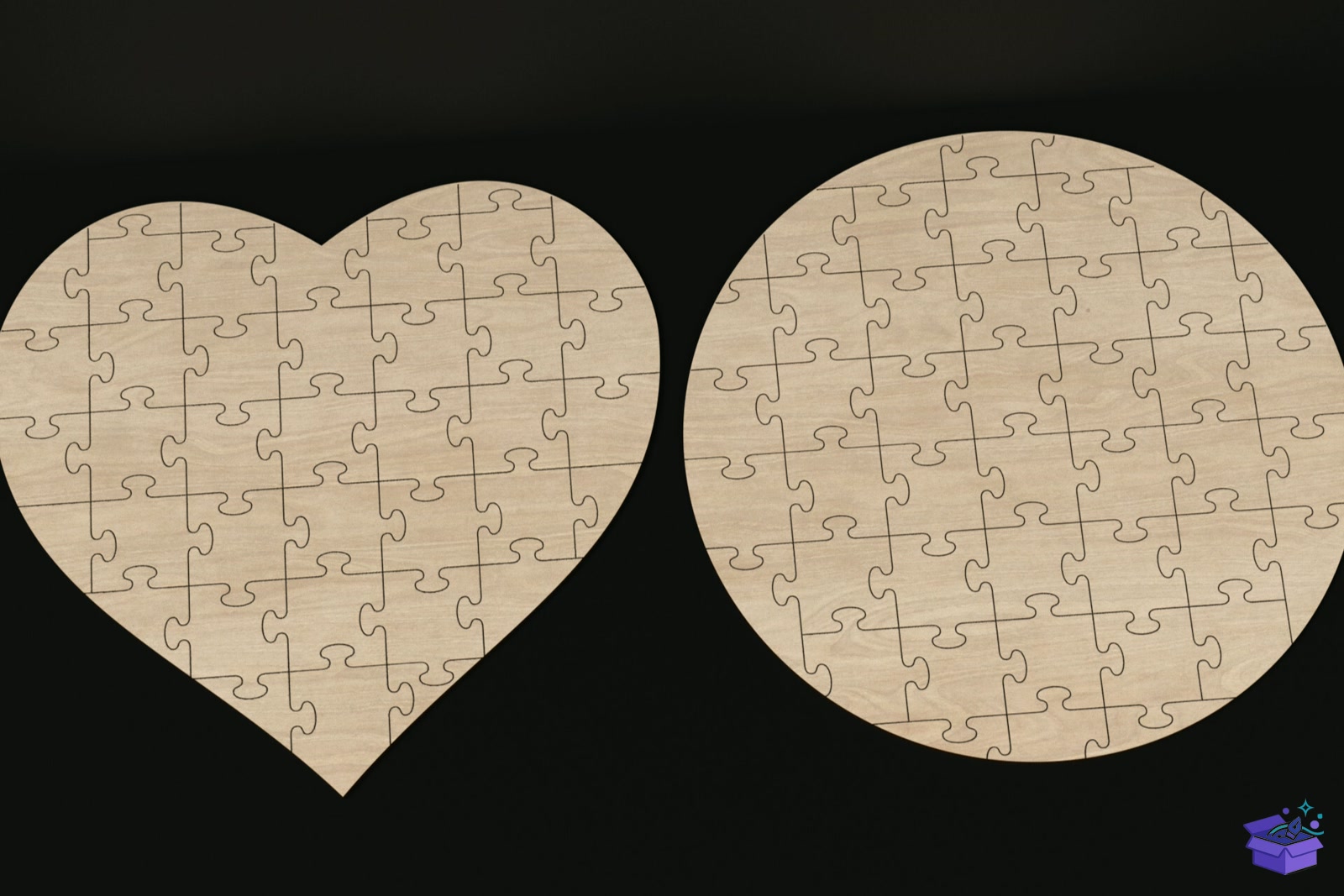 Lazer Kesim Jigsaw Ahşap Yapboz Svg Files - Lazer Kesim ve Çizim Dosyası (SVG, DXF, EPS, PNG) - detaylı önizleme 3