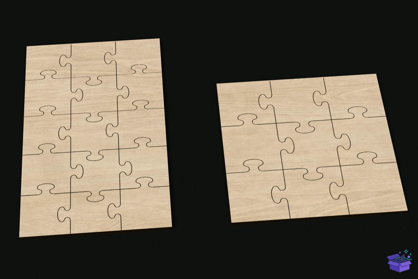 Lazer Kesim Jigsaw Ahşap Yapboz Svg Files - Lazer Kesim ve Çizim Dosyası (SVG, DXF, EPS, PNG) - detaylı önizleme 4
