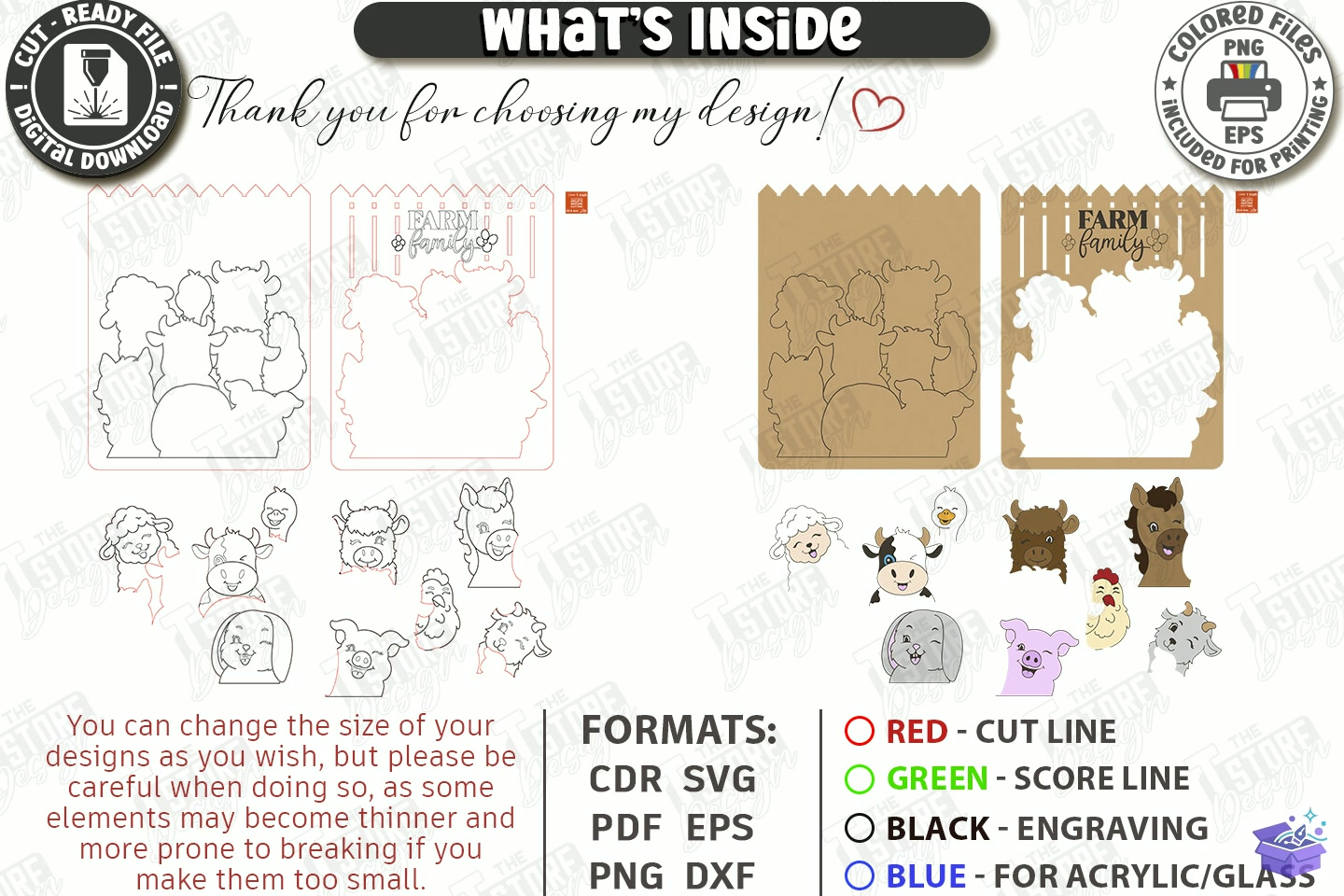 Cute Animals Ahşap Yapboz For Kids Laser - El İşi ve Kesim Dosyası (SVG, DXF, EPS, PNG) - detaylı önizleme 6