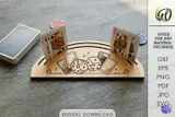 Oyun Kartı Tutucu (Model 2) - Lazer Kesim ve Çizim Dosyası (SVG, DXF, EPS, PDF, PNG) - detaylı önizleme 1