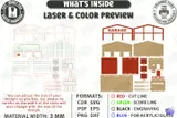 Oyuncak Araba Garajı ve Otopark - Lazer Kesim ve Çizim Dosyası (SVG, DXF, EPS, CDR, PDF, PNG) - detaylı önizleme 2