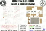 Oyuncak Araba Garajı ve Otopark - Lazer Kesim ve Çizim Dosyası (SVG, DXF, EPS, CDR, PDF, PNG) - detaylı önizleme 5