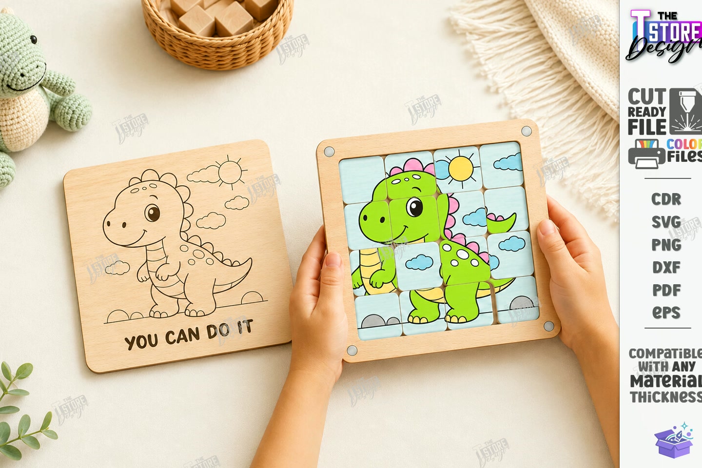Sliding Ahşap Yapboz Lazer Kesim Kids Laser - 3D Baskı ve Model Dosyası (STL, OBJ, 3MF) - Lazer Kesim Dosyaları İndir (STL, OBJ, 3MF)