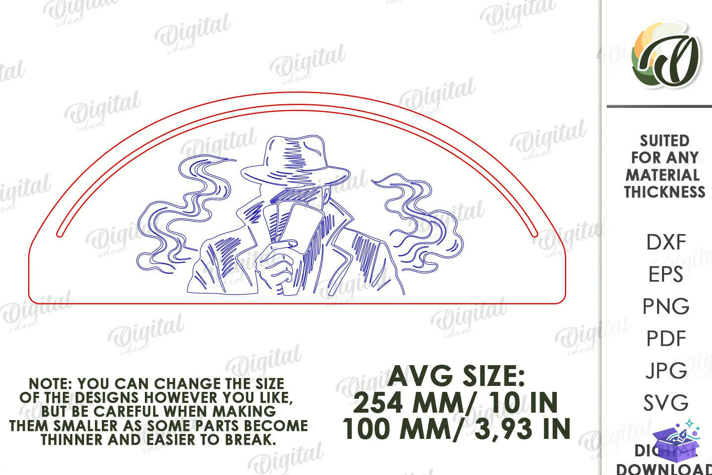 Playing Card Tutucu Lazer Kesim - Lazer Kesim ve Çizim Dosyası (SVG, DXF, EPS, PNG) - detaylı önizleme 3