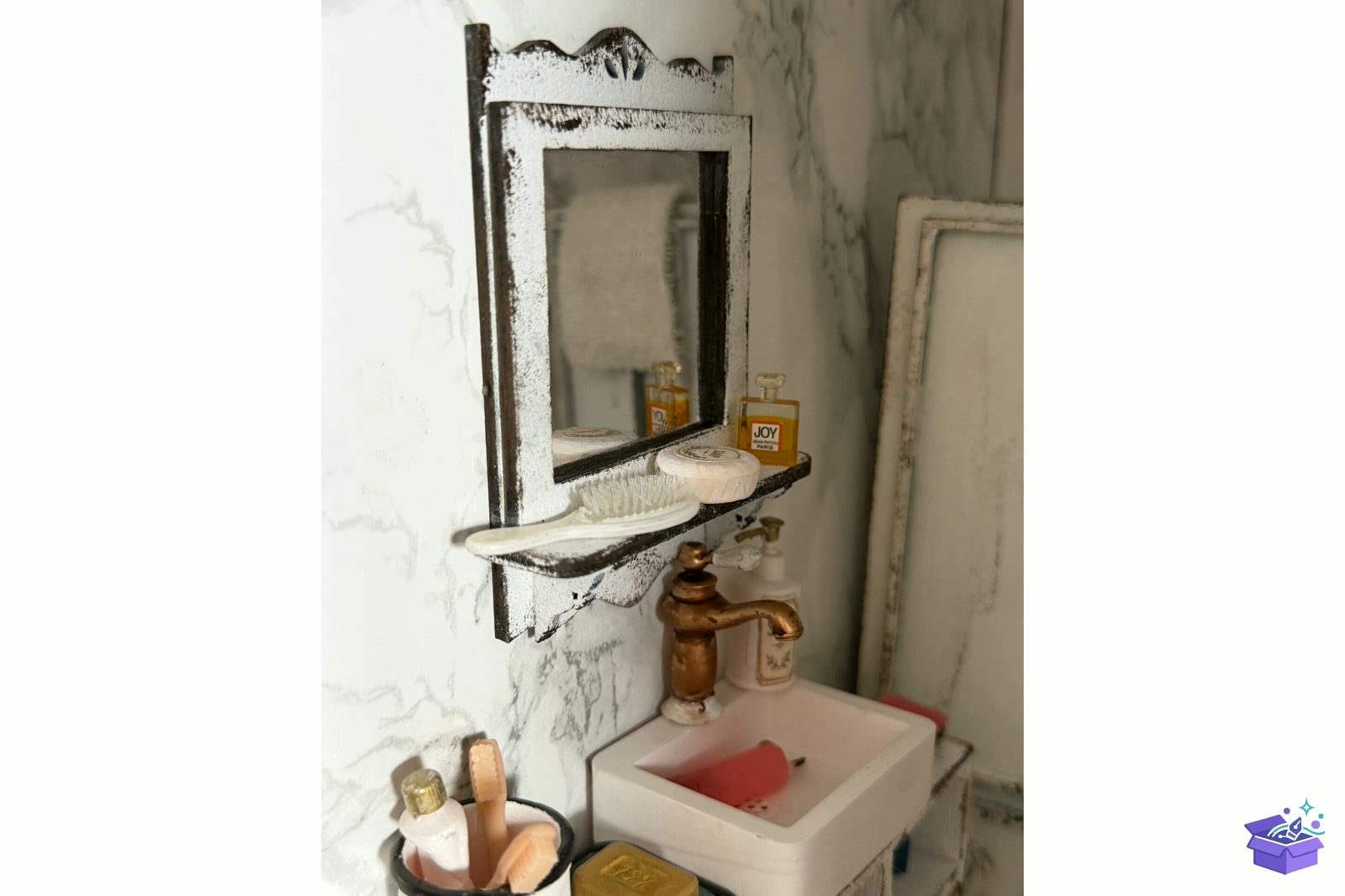 Vintage Dollhouse Ayna Çerçevesi Vanity Wall - Lazer Kesim ve Çizim Dosyası (SVG, DXF, EPS, PNG) - Lazer Kesim Dosyaları İndir (DXF, SVG, EPS)