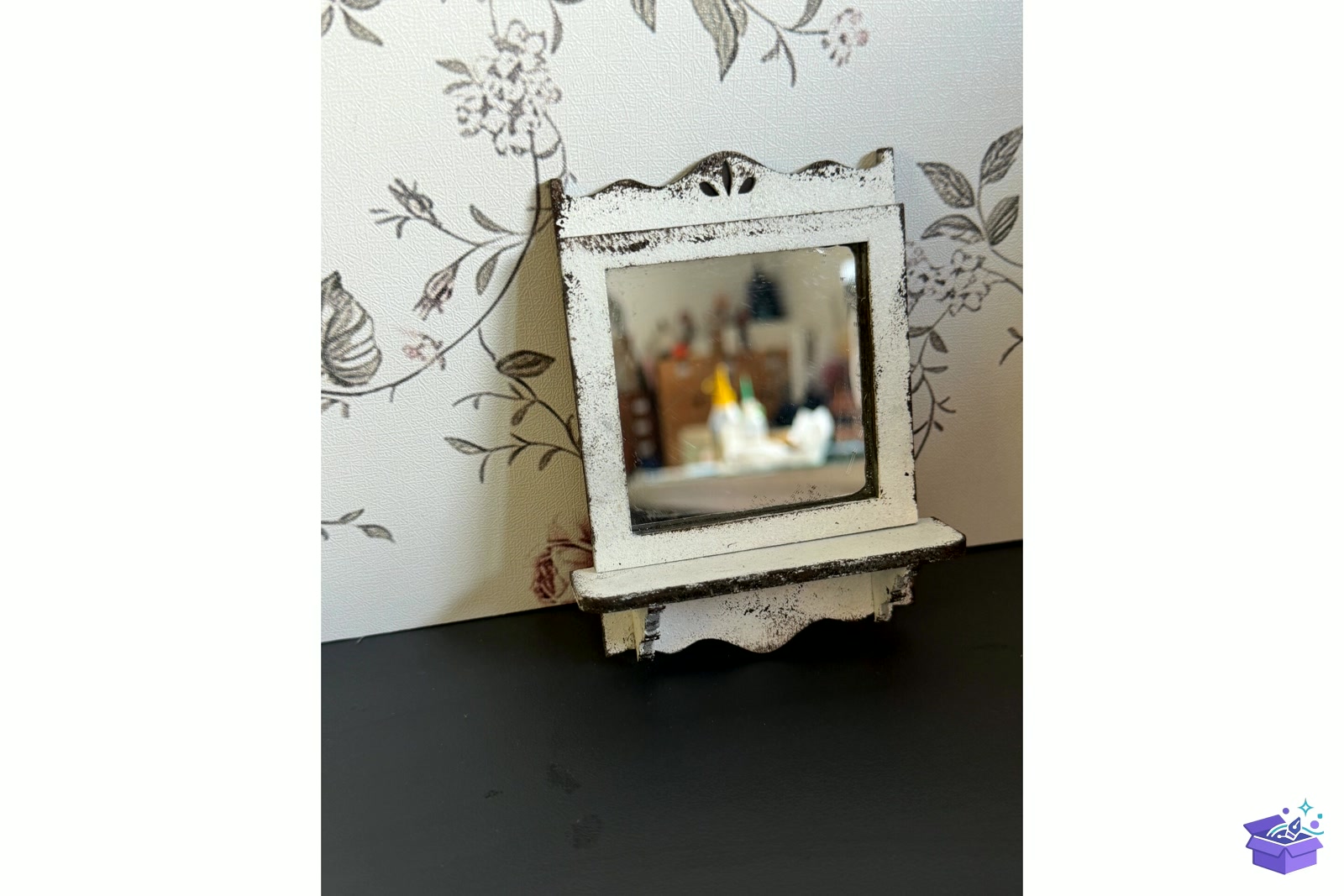 Vintage Dollhouse Ayna Çerçevesi Vanity Wall - Lazer Kesim ve Çizim Dosyası (SVG, DXF, EPS, PNG) - detaylı önizleme 3