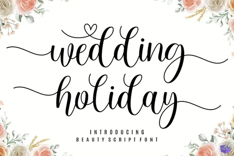 Holiday Düğün ve Nişan - Yazı Tipi & Font Paketi (OTF) - Fontlar İndir (TTF, OTF)