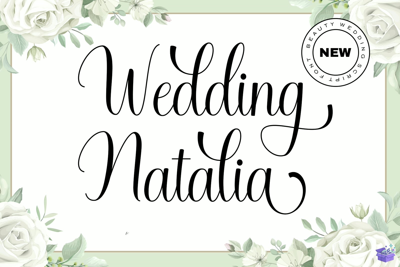 Düğün Nişan Natalia Yazı Tipi - Makine Nakış Deseni (SVG, DXF, EPS, PNG) - Fontlar İndir (DXF, SVG, EPS)