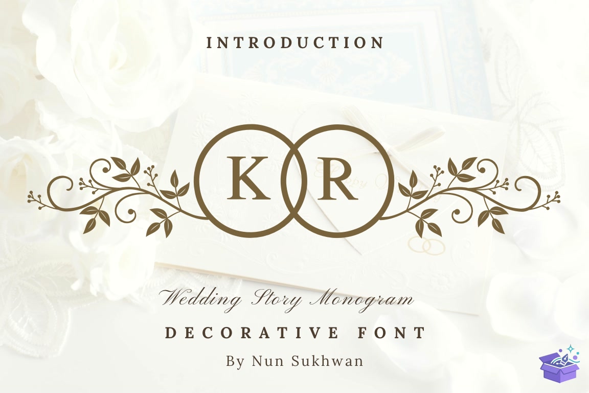 Düğün Nişan Story Monogram Yazı Tipi - Yazı Tipi & Font Paketi (SVG, DXF, EPS, PNG) - Fontlar İndir (DXF, SVG, EPS)
