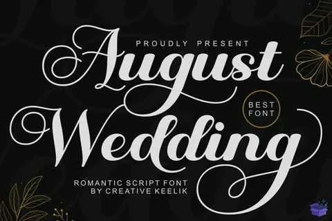 August Düğün ve Nişan - Yazı Tipi & Font Paketi (TTF) - Fontlar İndir (TTF)