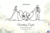 Couple Monogram Düğün ve Nişan - Yazı Tipi & Font Paketi (OTF, TTF) - detaylı önizleme 1