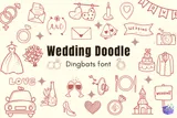 Doodle Düğün ve Nişan - Yazı Tipi & Font Paketi (OTF, TTF) - detaylı önizleme 1