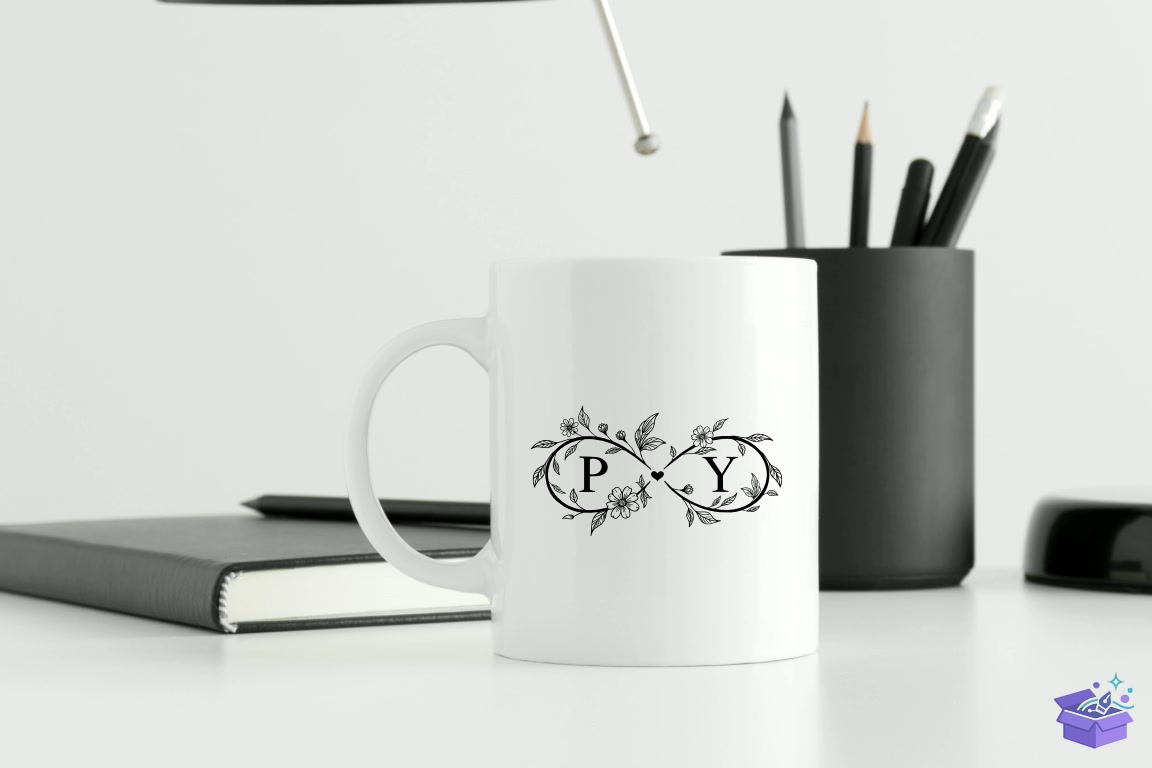 Floral Düğün Nişan Monogram Yazı Tipi - Yazı Tipi & Font Paketi (SVG, DXF, EPS, PNG) - detaylı önizleme 4